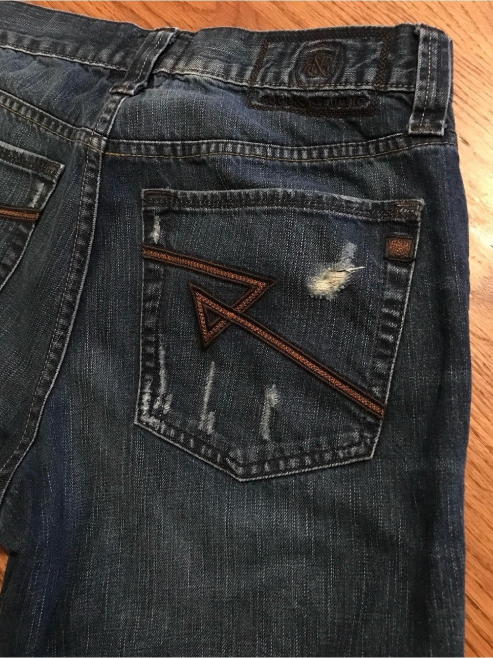 Rock & Republic Distressed Neil MENS Blue JEANS SR43 33 x 32